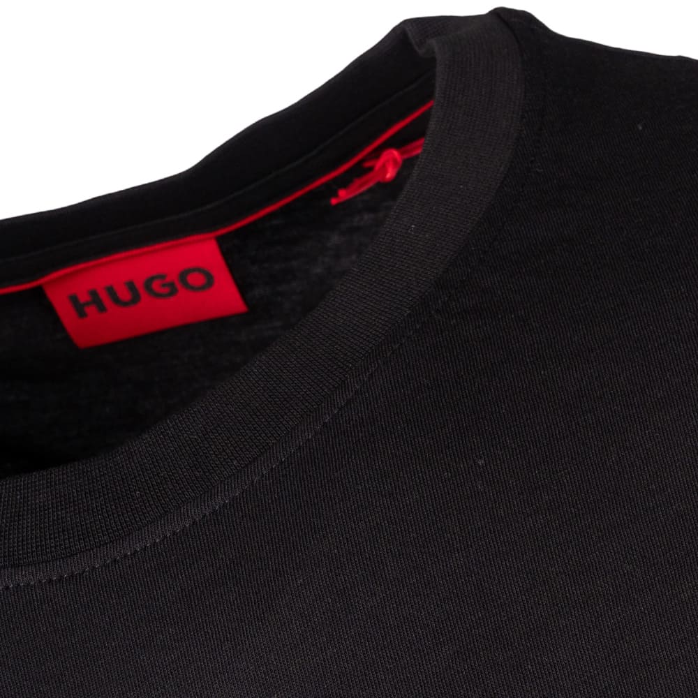 Hugo Μαύρο T-shirt C Neck Dostino - 50557674