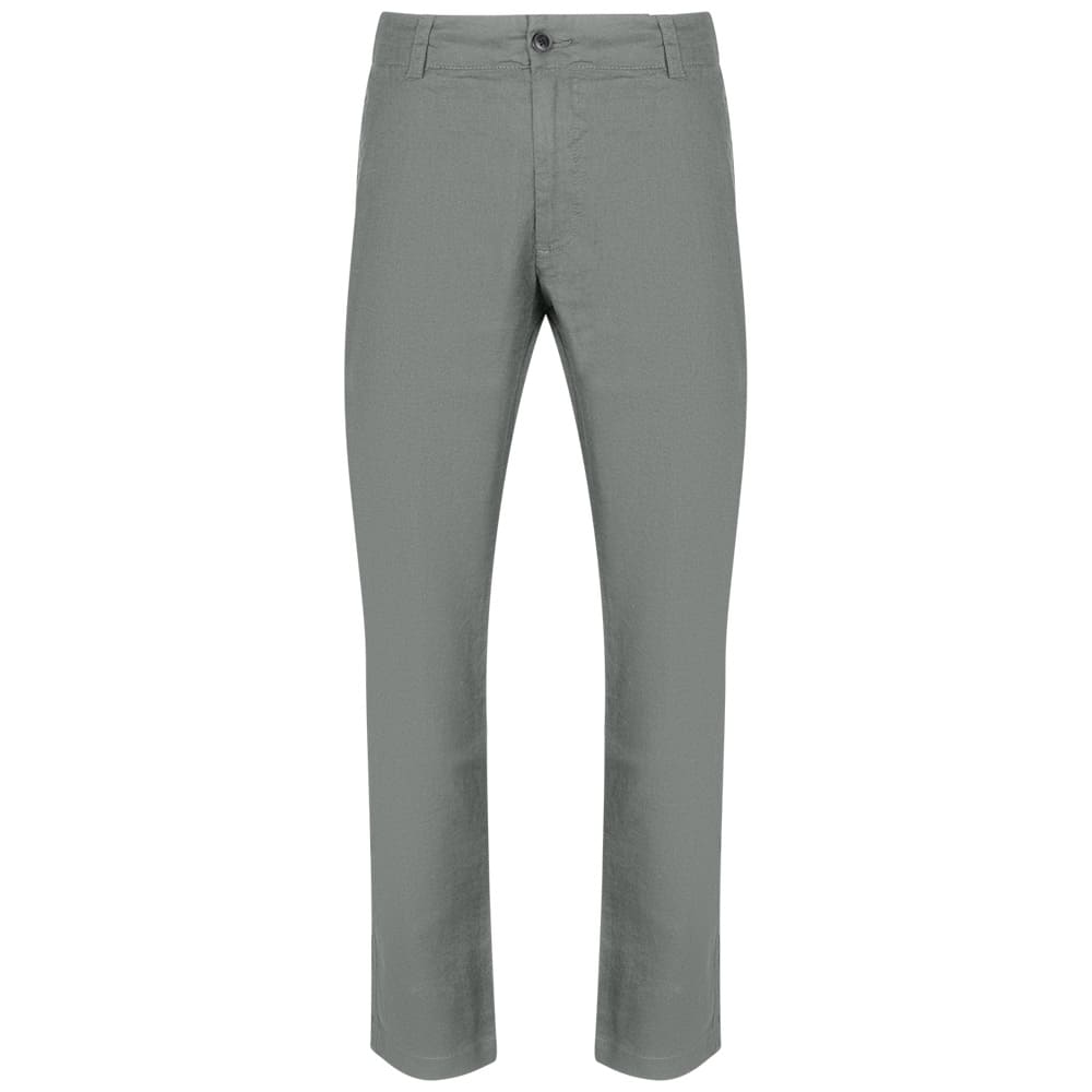 Boss Χακί Παντελόνι Linen Blend - 50559595