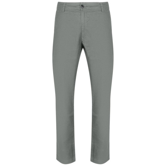 Boss Χακί Παντελόνι Linen Blend - 50559595