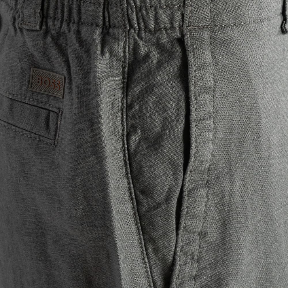 Boss Χακί Παντελόνι Linen Blend - 50559595