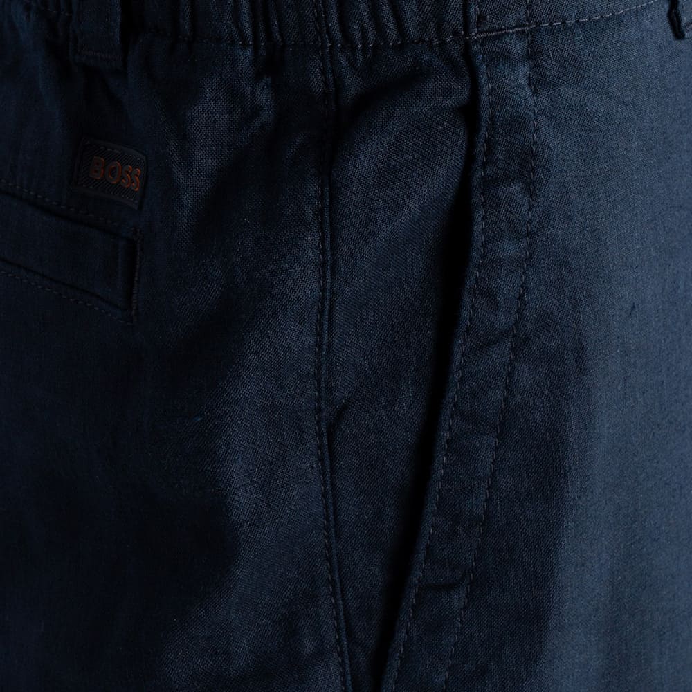 Boss Μπλε Παντελόνι Linen Blend - 50559595