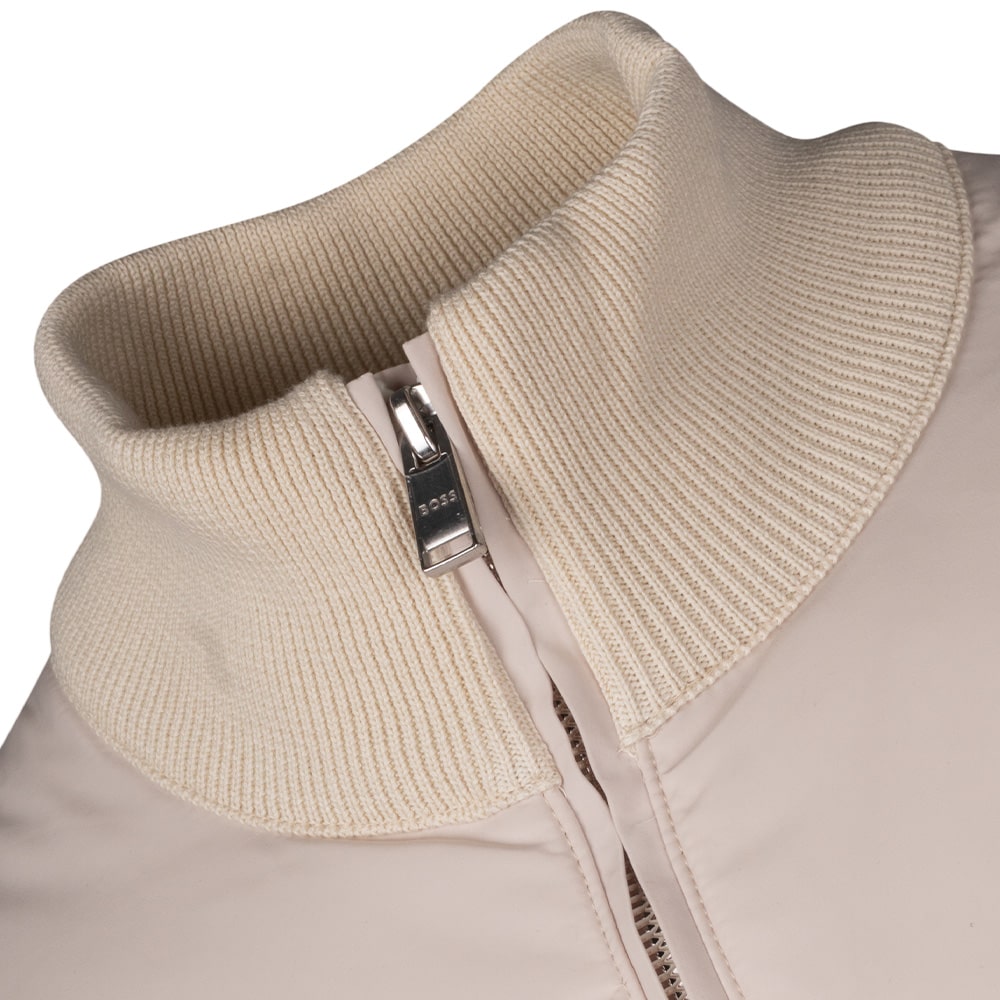 Boss Εκρού Ζακέτα High Neck C-Ibaio - 50560875