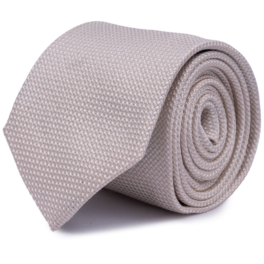 Boss Μπεζ Γραβάτα 7.5CM 100% Silk - 50561594