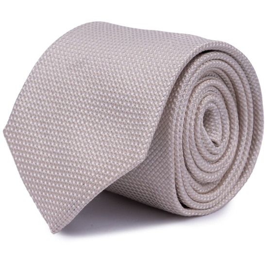 Boss Μπεζ Γραβάτα 7.5CM 100% Silk - 50561594