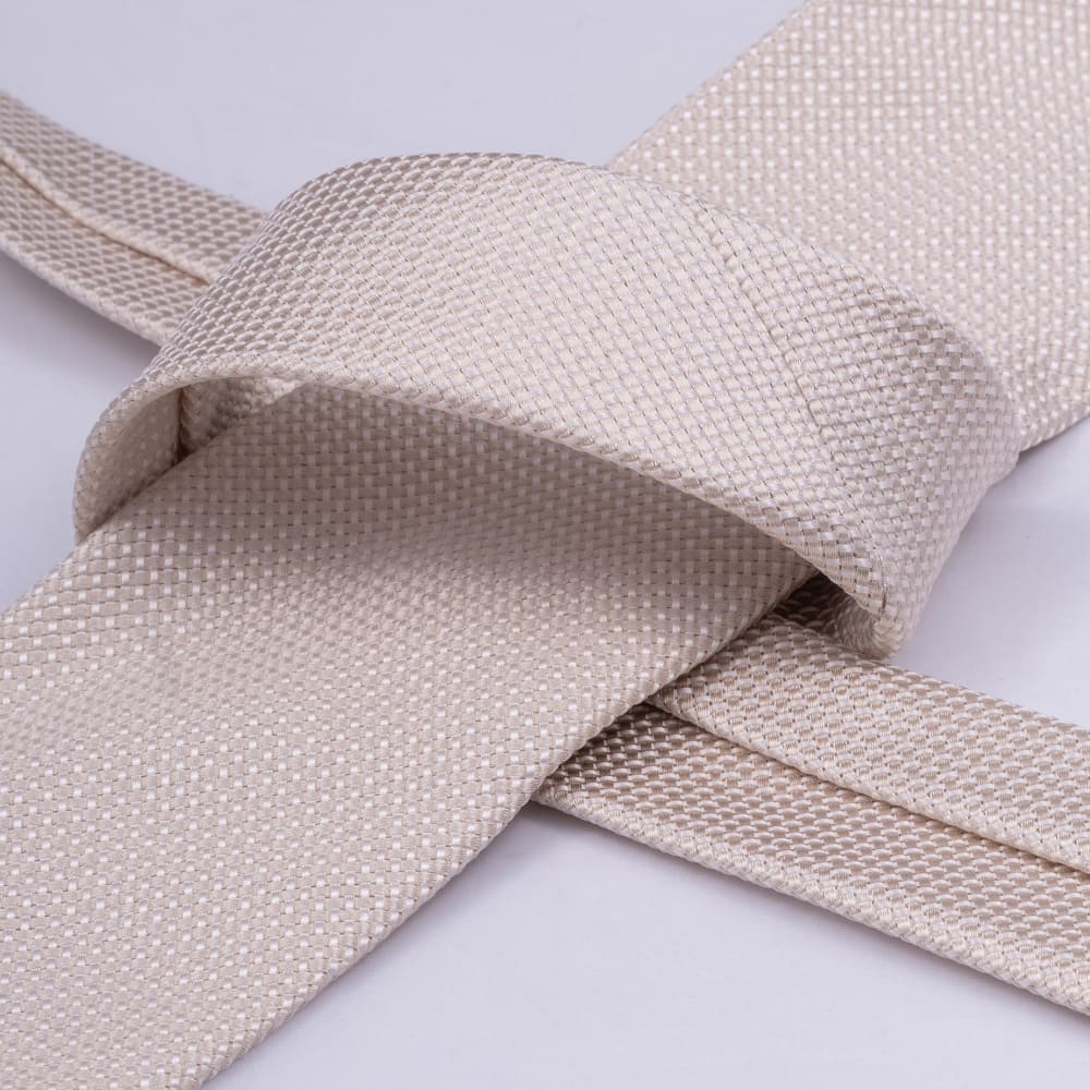 Boss Μπεζ Γραβάτα 7.5CM 100% Silk - 50561594