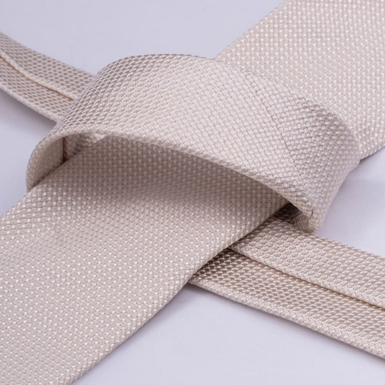 Boss Μπεζ Γραβάτα 7.5CM 100% Silk - 50561594