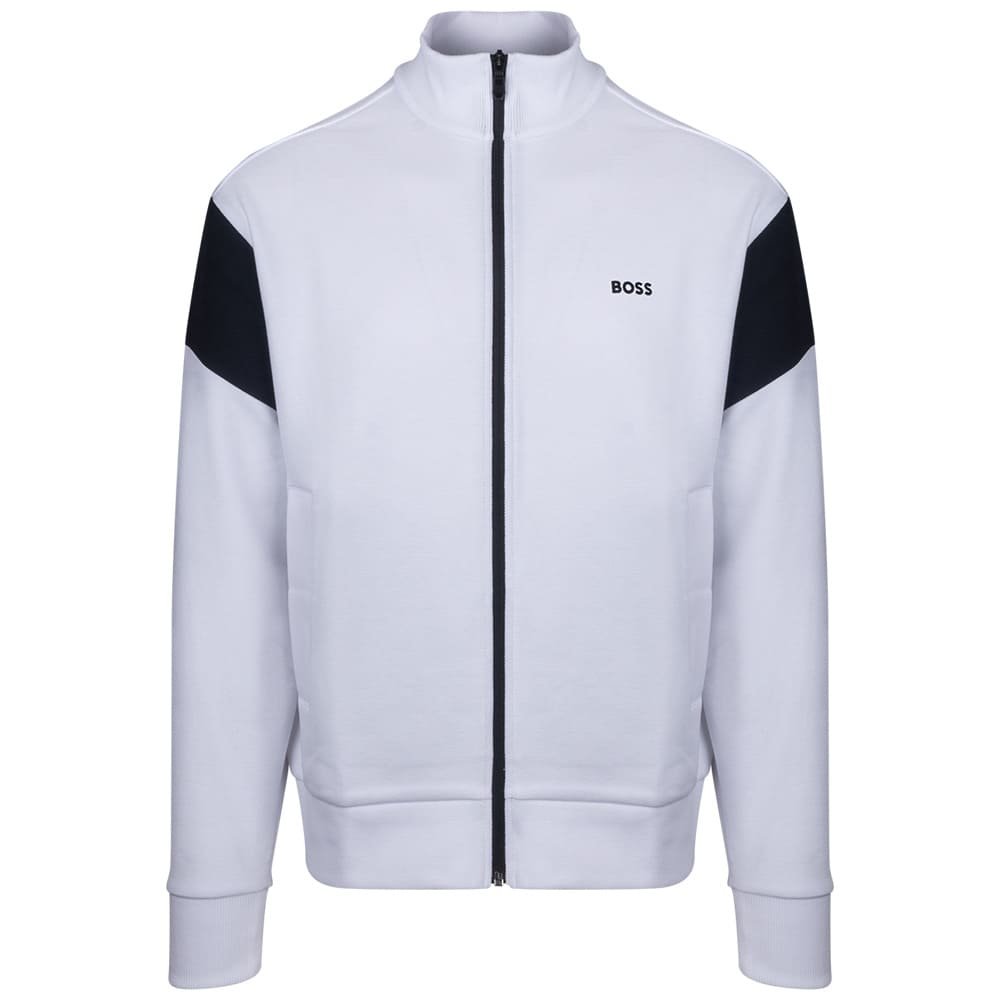 Boss Λευκή Ζακέτα High Neck - 50563313