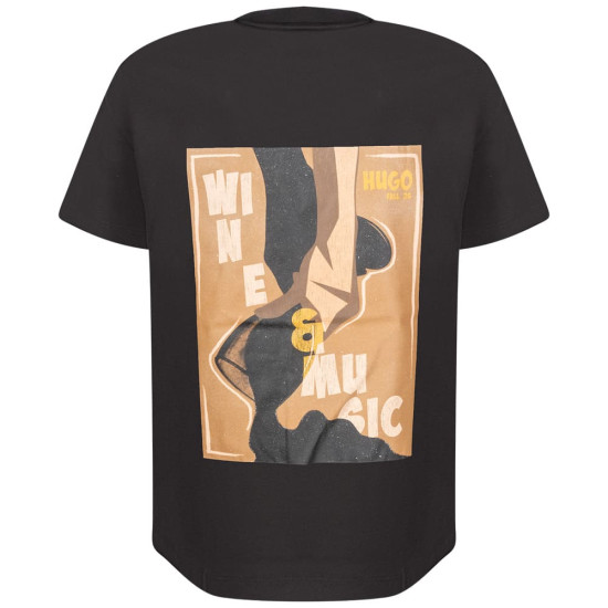 Hugo Μαύρο T-shirt Detzi C Neck - 50563795
