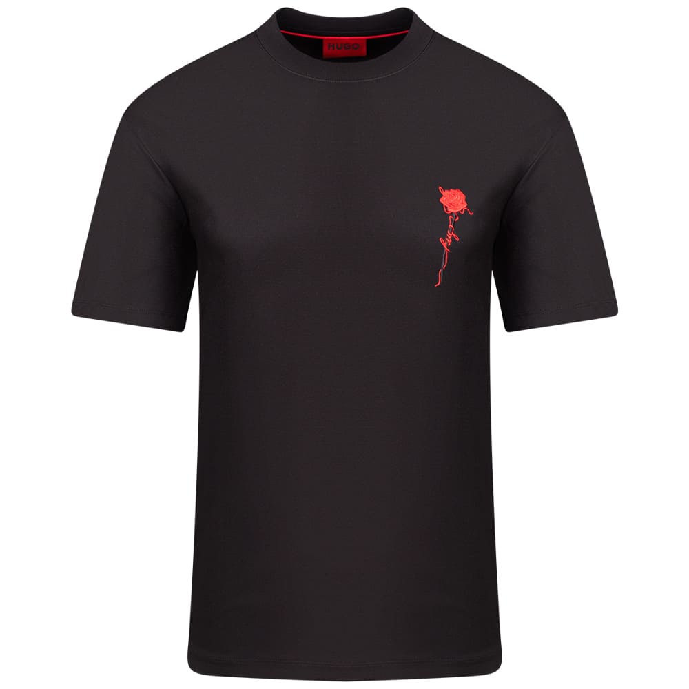 Hugo Μαύρο T-shirt Diflow C Neck - 50574447