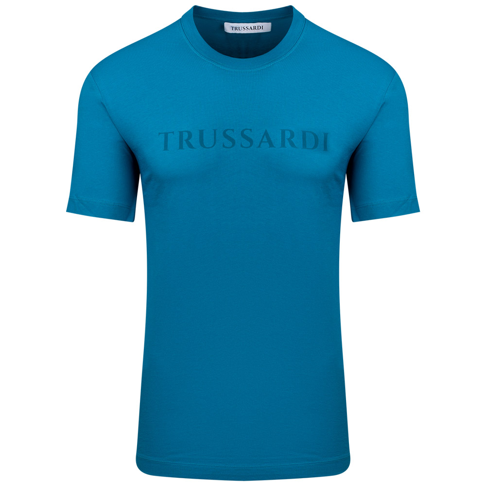 Trussardi Jeans Τιρκουάζ T-shirt Round Neck - TRSAPT007241T0053810