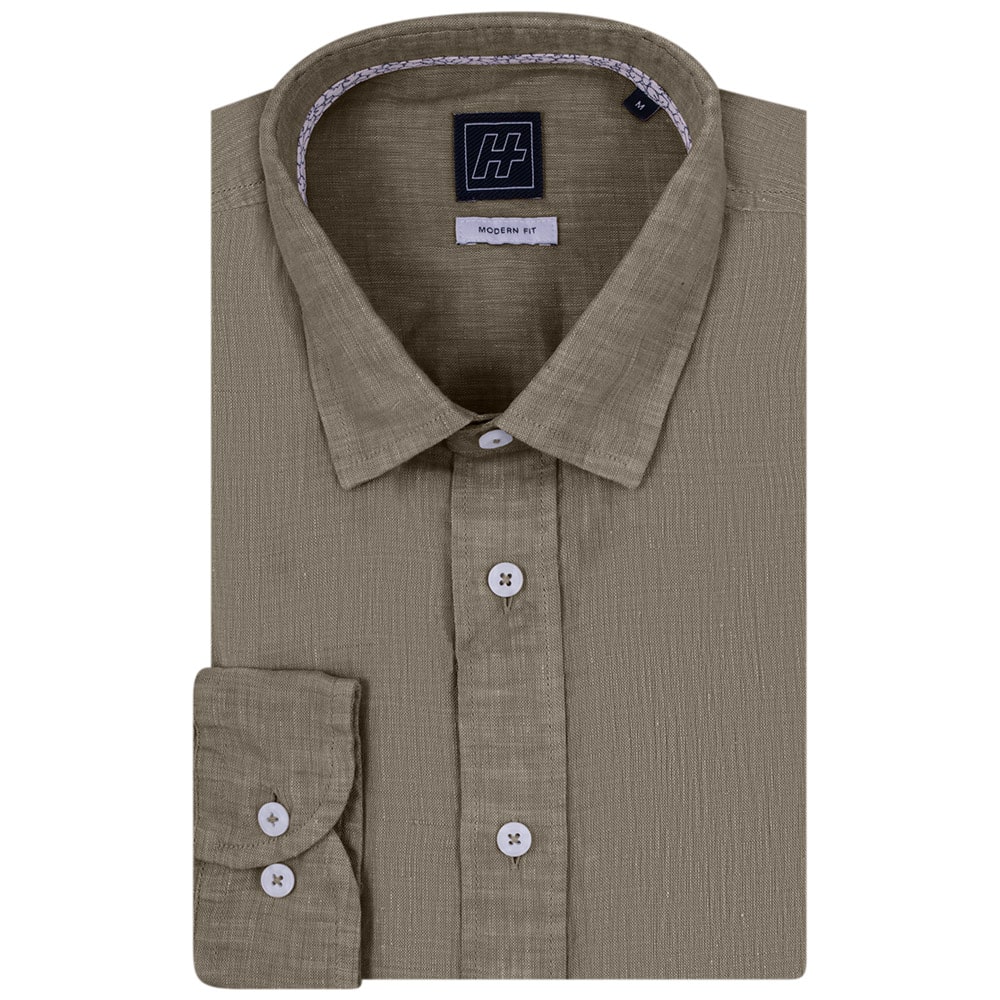 Daniel Hecter Πράσινο Πουκάμισο 100% linen - 60289 131600