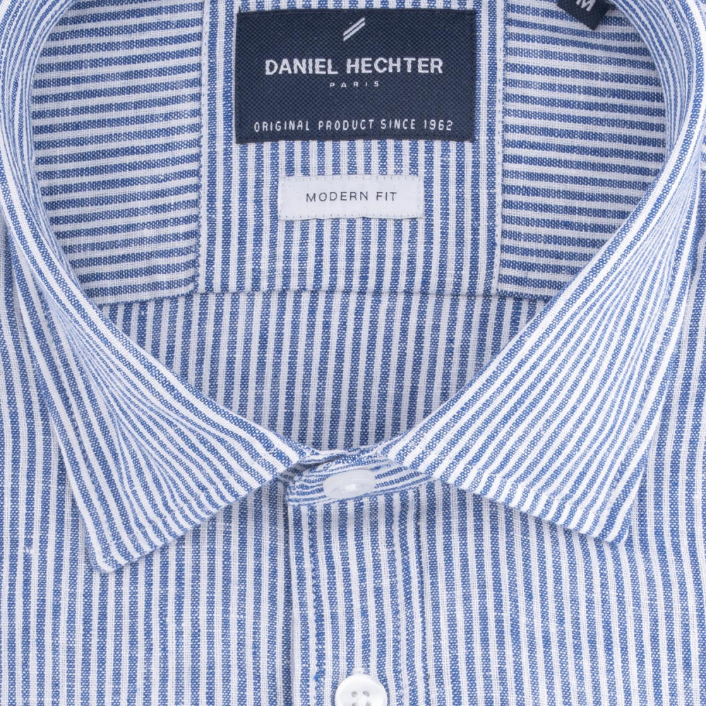 DANIEL HECHTER Μπλε-Λευκό ριγέ Πουκάμισο - 60500-101562