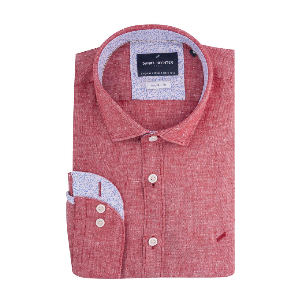 DANIEL HECHTER Κοραλλί Πουκάμισο 100% Linen - 60590-101620