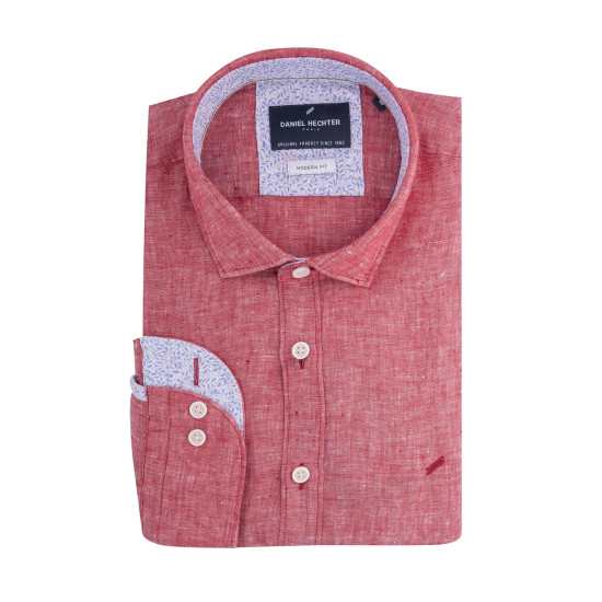 DANIEL HECHTER Κοραλλί Πουκάμισο 100% Linen - 60590-101620