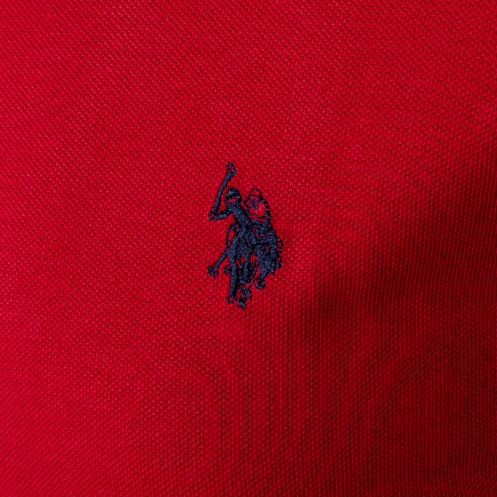U.S POLO Μπλούζα Polo 100% Cotton US0AP6142341029P1000 Κόκκινο