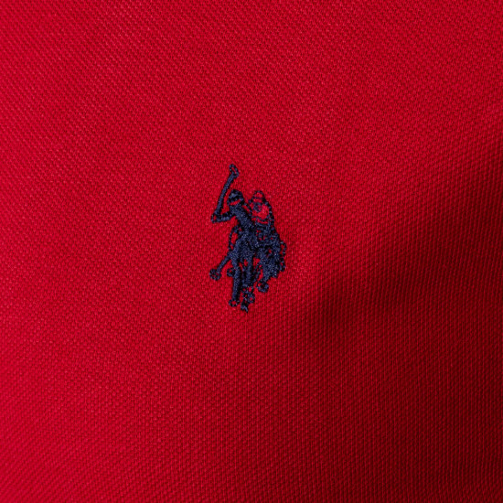 U.S POLO Μπλούζα Polo 100% Cotton US0AP6142341029P1000 Κόκκινο