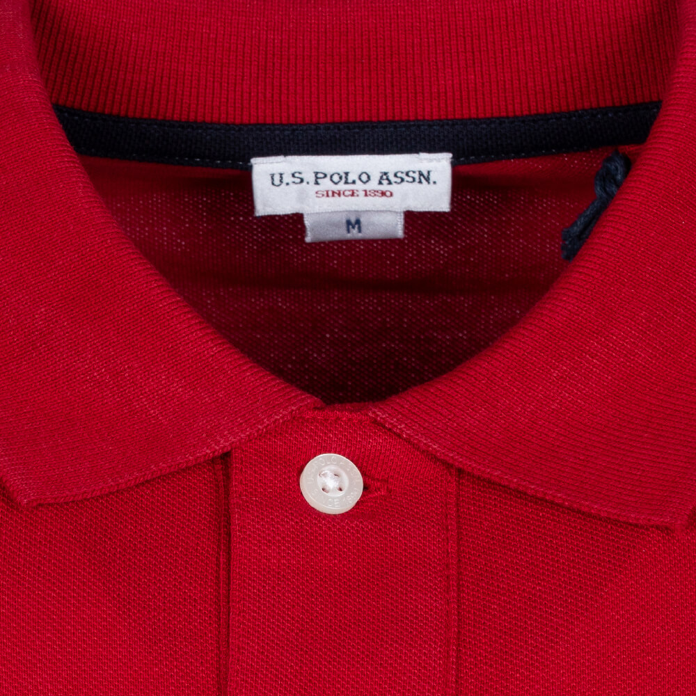 U.S POLO Μπλούζα Polo 100% Cotton US0AP6142341029P1000 Κόκκινο
