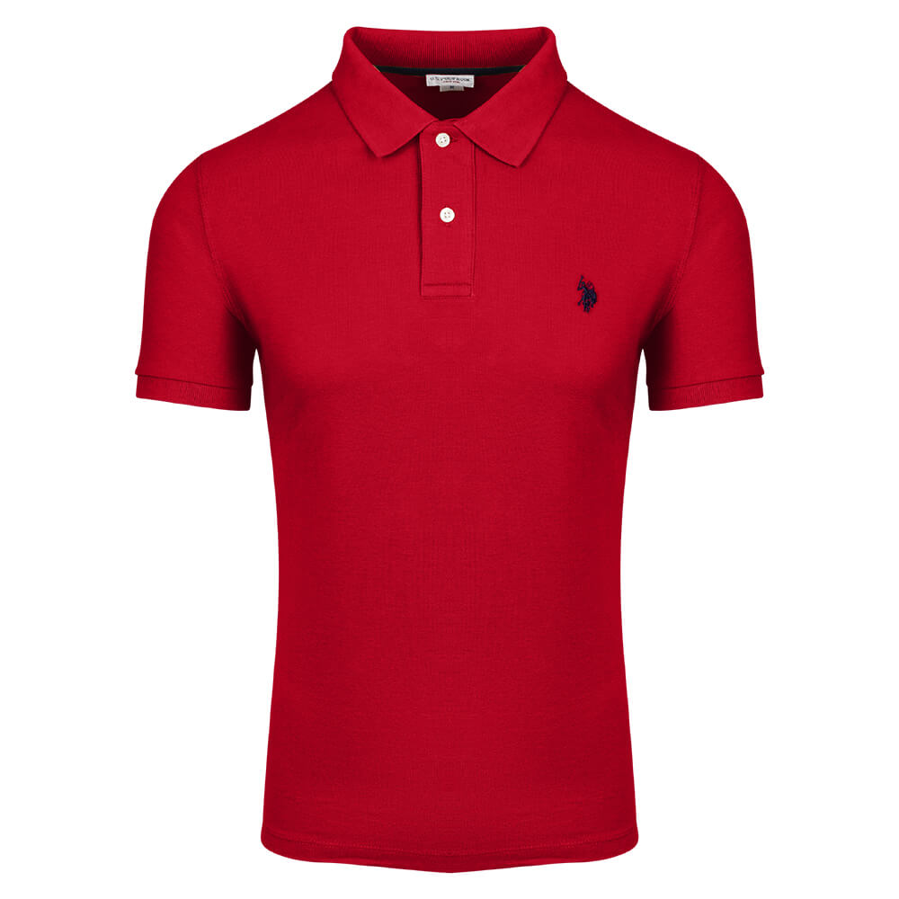 U.S POLO Μπλούζα Polo 100% Cotton US0AP6142341029P1000 Κόκκινο