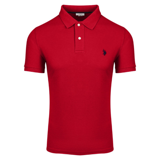 U.S POLO Μπλούζα Polo 100% Cotton US0AP6142341029P1000 Κόκκινο