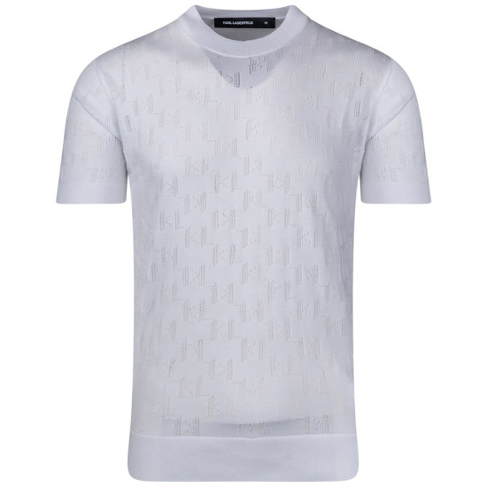 Karl Lagerfeld Λευκό T-shirt C Neck - 655004 562301