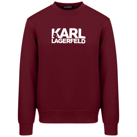 Karl Lagerfeld Μπορντό Φούτερ C Neck - 705091 554917