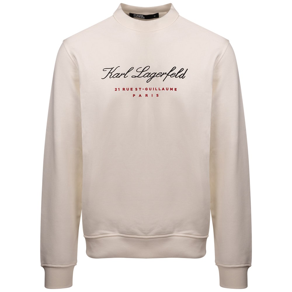Karl Lagerfeld Εκρού Φούτερ C Neck - 705427 534910