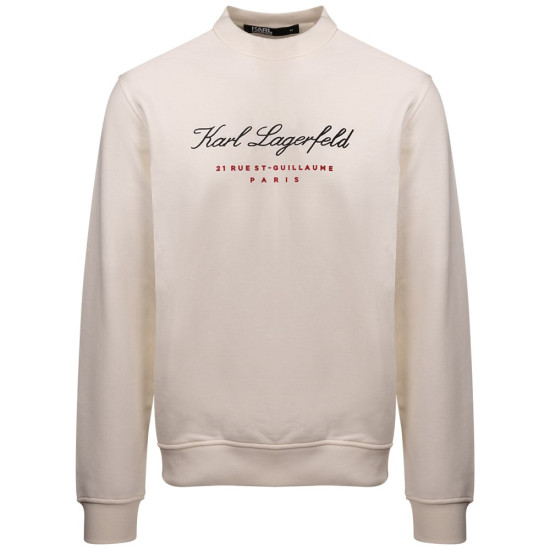 Karl Lagerfeld Εκρού Φούτερ C Neck - 705427 534910