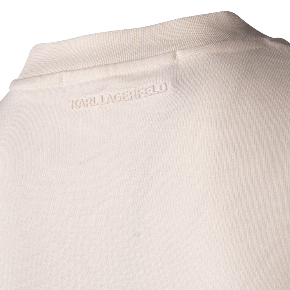Karl Lagerfeld Εκρού Φούτερ C Neck - 705427 534910