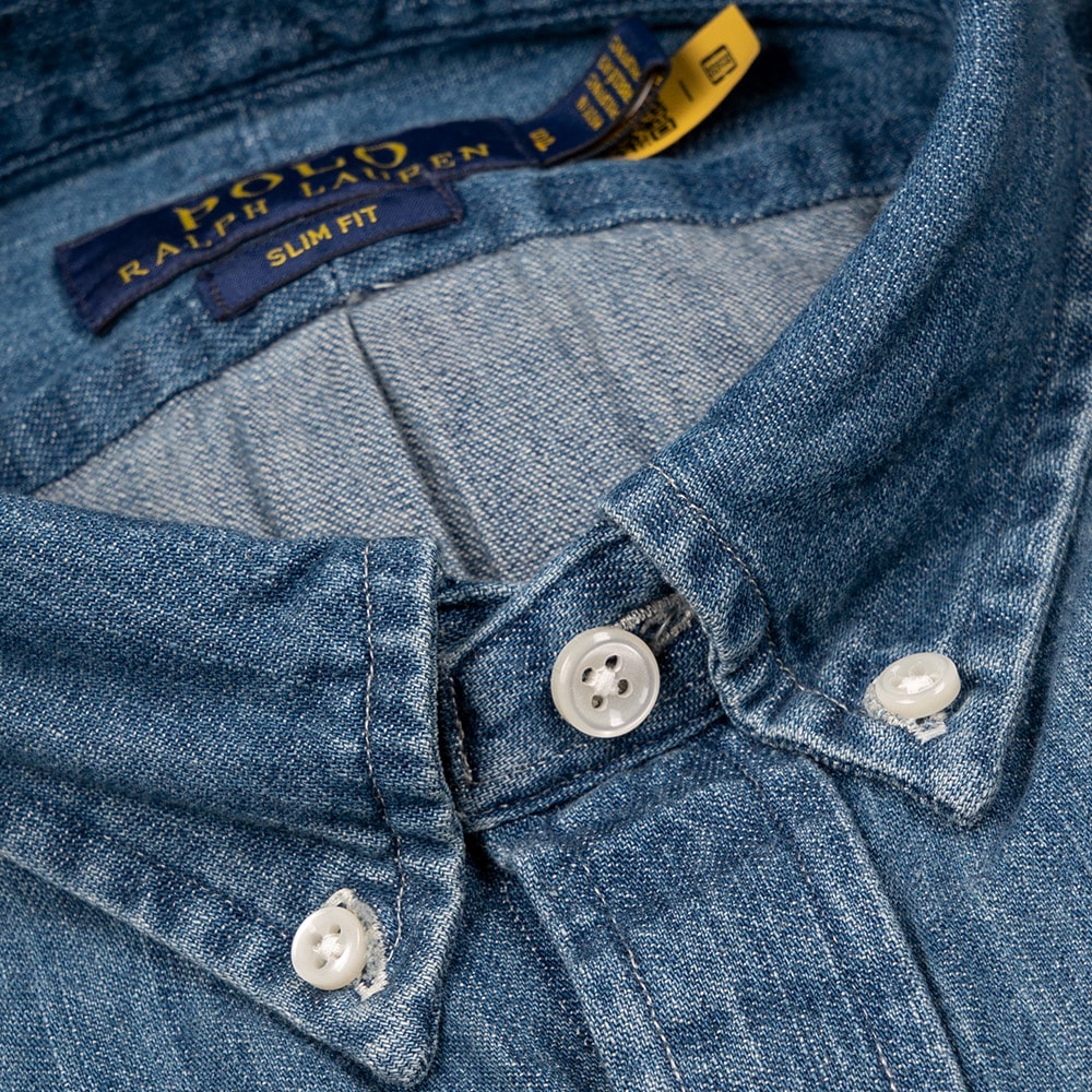 Polo Ralph Lauren Μπλε Πουκάμισο Denim - 710548539001
