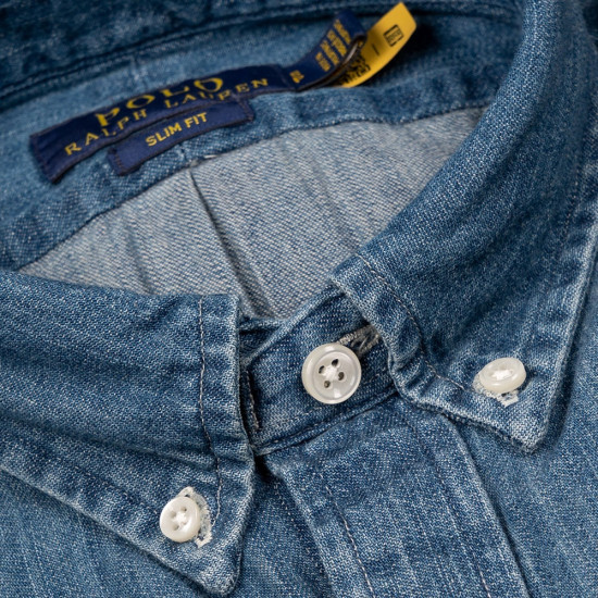 Polo Ralph Lauren Μπλε Πουκάμισο Denim - 710548539001