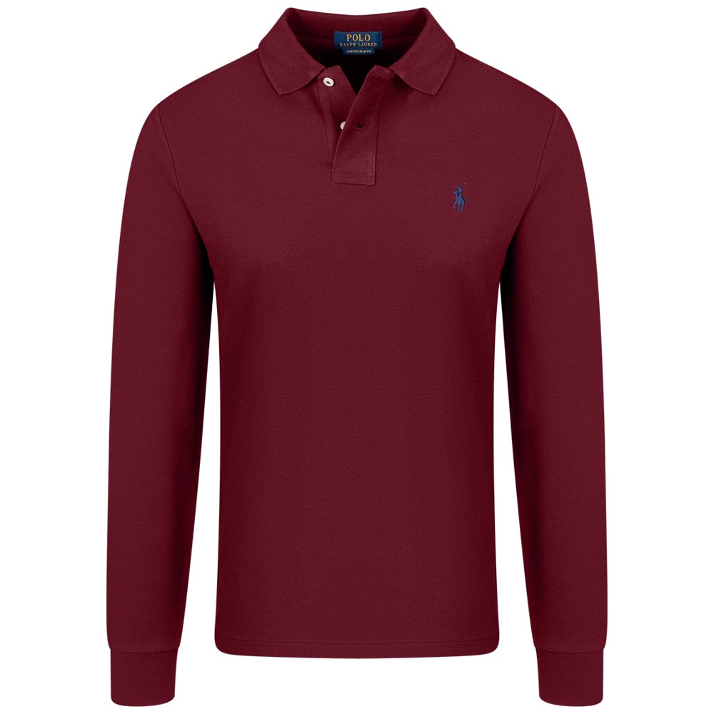 POLO Ralph Lauren Μπορντό Μακρυμάνικο polo - 710680790095