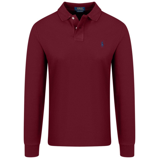 POLO Ralph Lauren Μπορντό Μακρυμάνικο polo - 710680790095