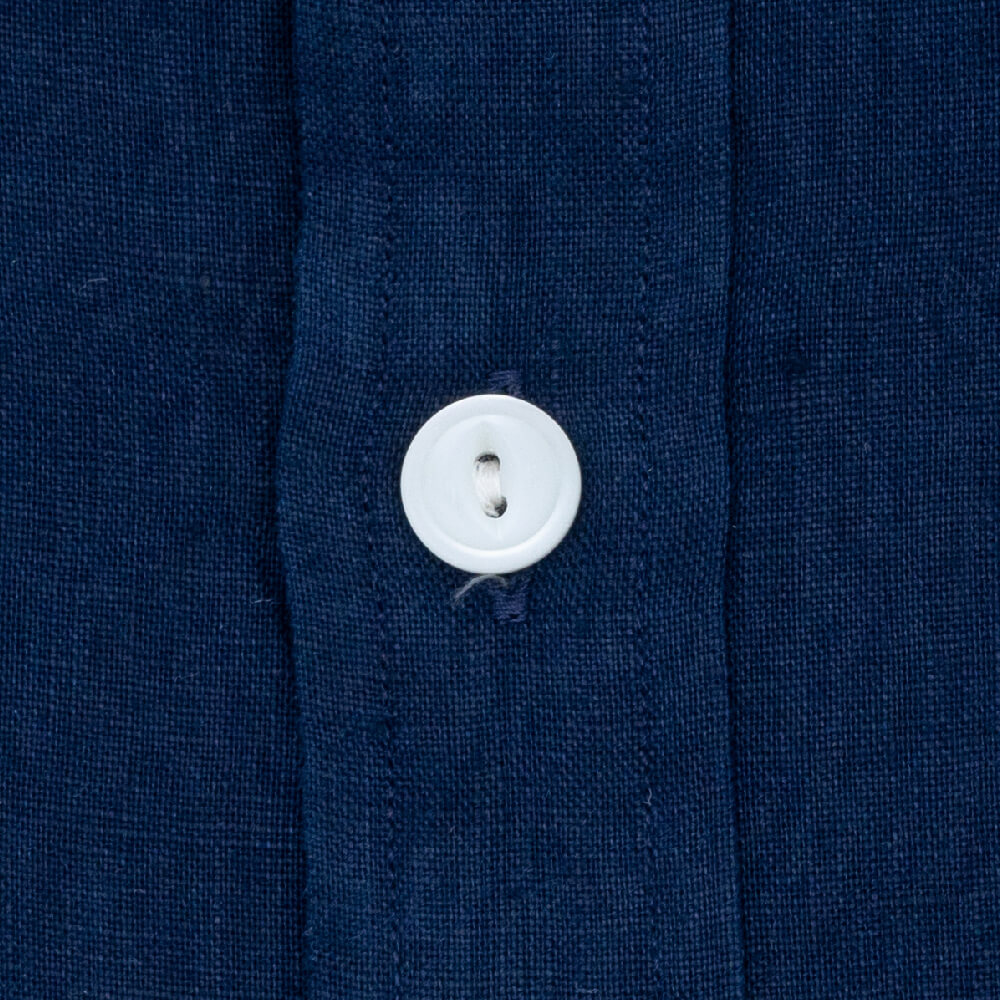 Polo Ralph Lauren Πουκάμισο Mao 100% Linen 710801500004 Μπλε