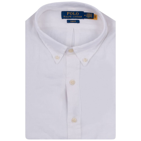 Polo Ralph Lauren Λευκό Πουκάμισο Button Down 100% Λινό - 710829443002