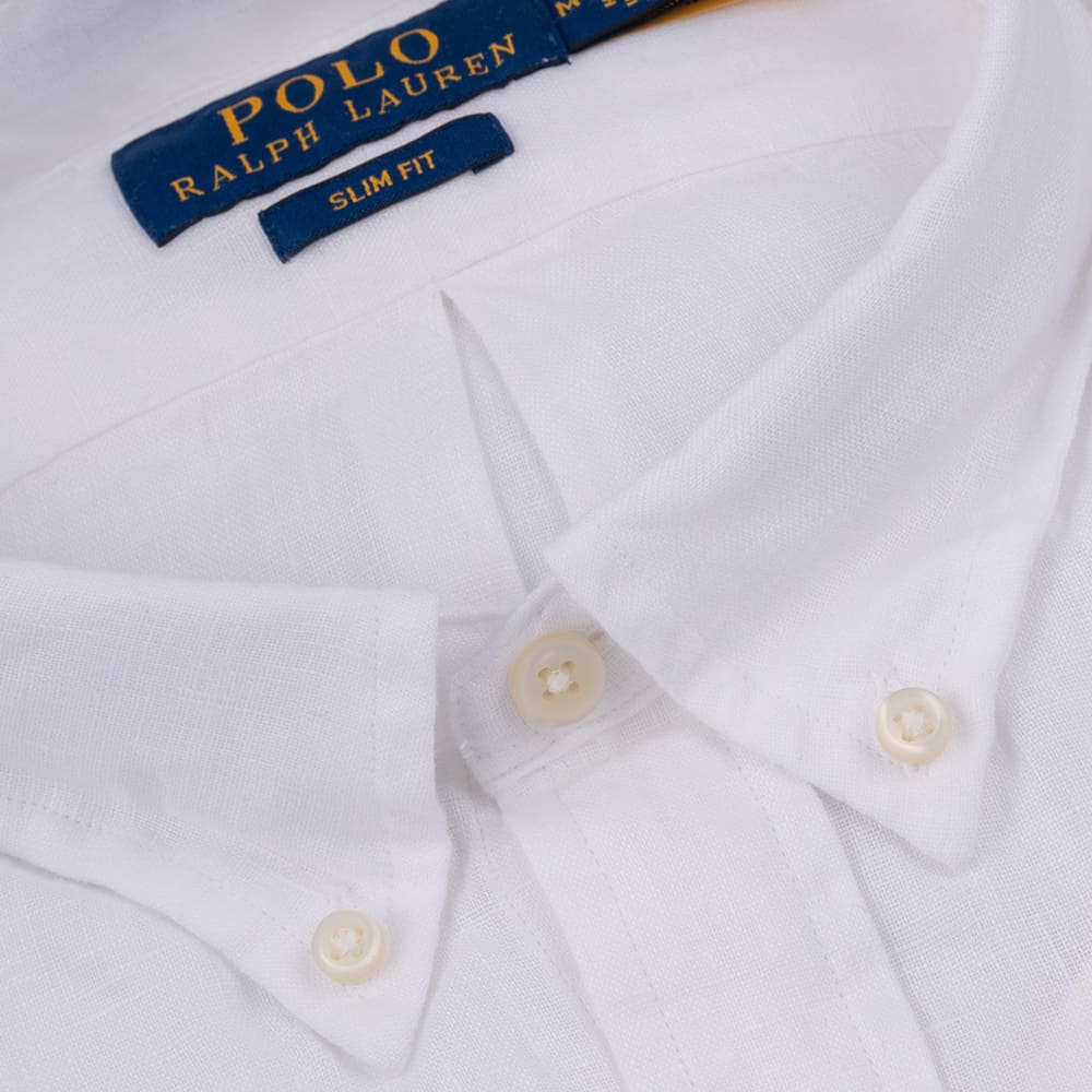 Polo Ralph Lauren Λευκό Πουκάμισο Button Down 100% Λινό - 710829443002