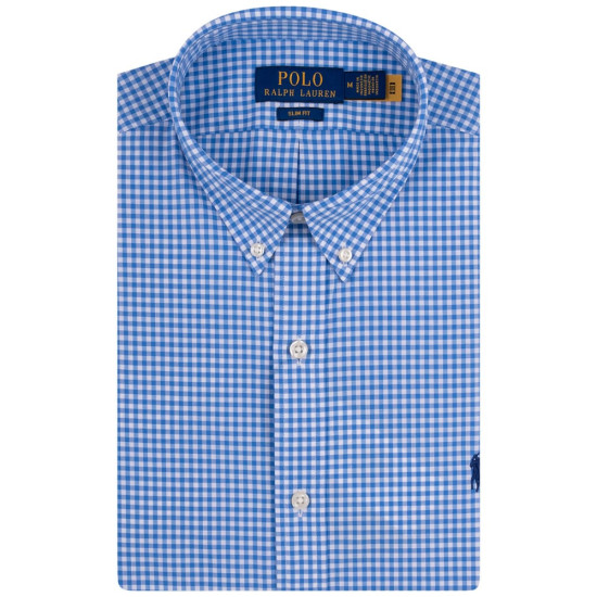 Polo Ralph Lauren Γαλάζιο Πουκάμισο Button Down Καρό - 710928254004