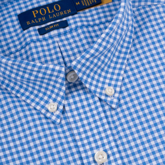 Polo Ralph Lauren Γαλάζιο Πουκάμισο Button Down Καρό - 710928254004