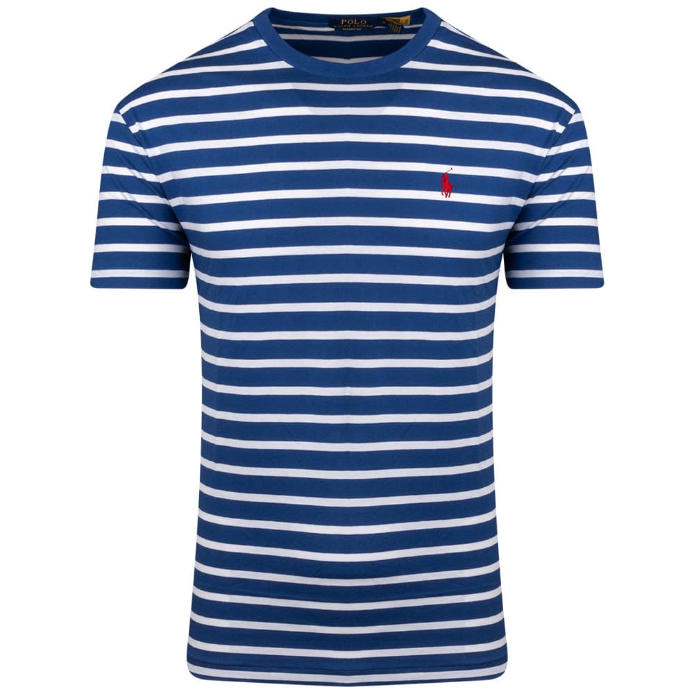 Polo Ralph Lauren Μπλε/Λευκό T-shirt C Neck - 710934662001