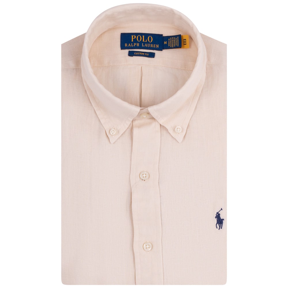 Polo Ralph Lauren Μπεζ Πουκάμισο Button Down 100% Linen - 710966294012