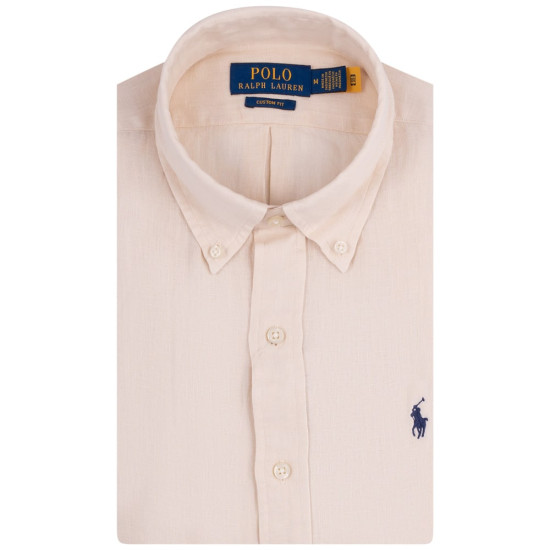 Polo Ralph Lauren Μπεζ Πουκάμισο Button Down 100% Linen - 710966294012