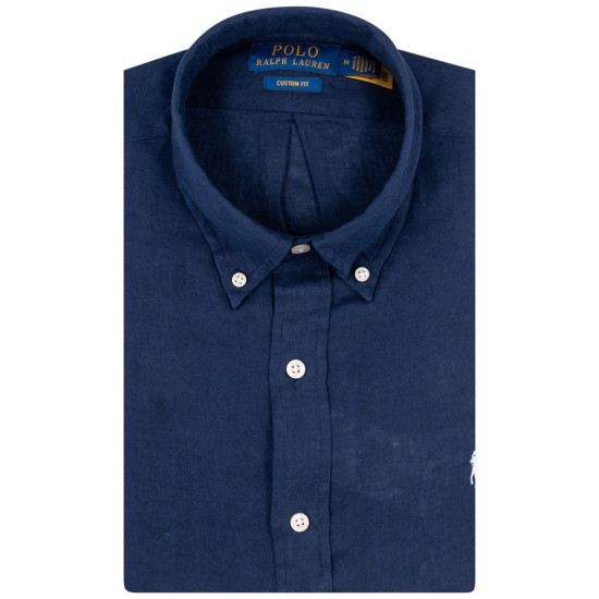 Polo Ralph Lauren Μπλε Πουκάμισο Button Down 100% Λινό - 710966294504