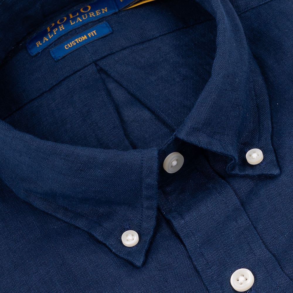Polo Ralph Lauren Μπλε Πουκάμισο Button Down 100% Λινό - 710966294504