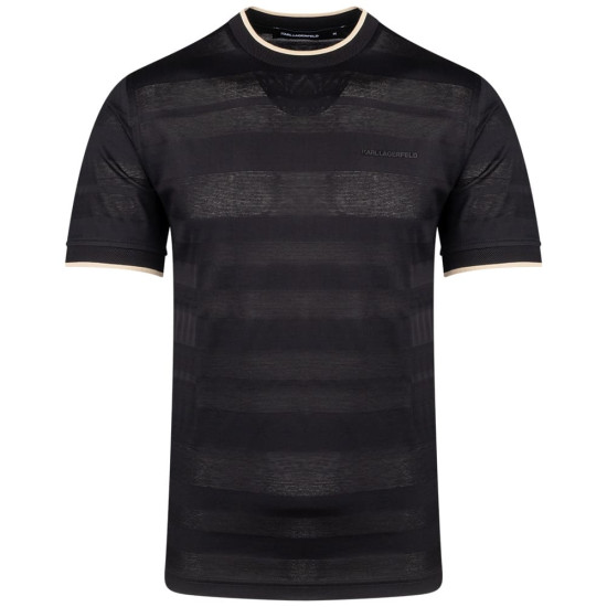 Karl Lagerfeld Μαύρο T-shirt C Neck - 755004 562201