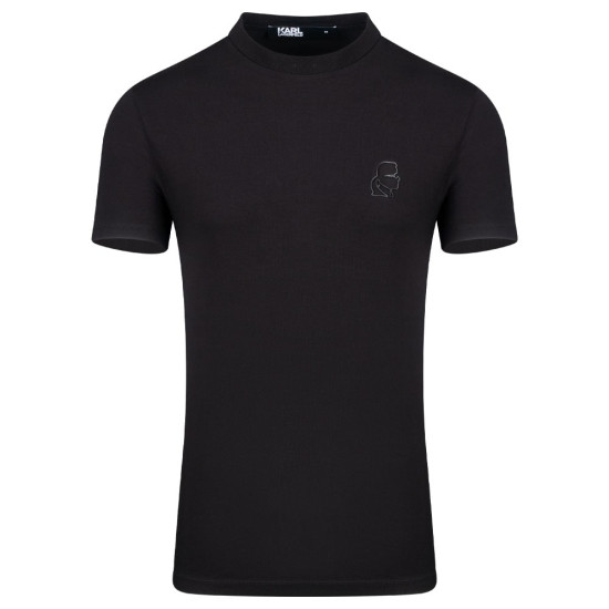 Karl Lagerfeld T-shirt Round Neck 755024 524221 Μαύρο