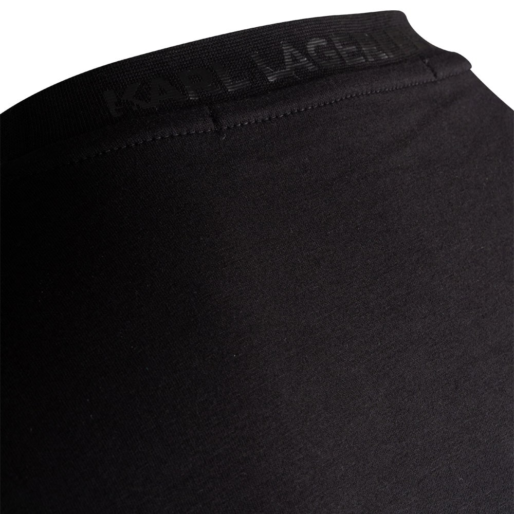 Karl Lagerfeld T-shirt Round Neck 755024 524221 Μαύρο