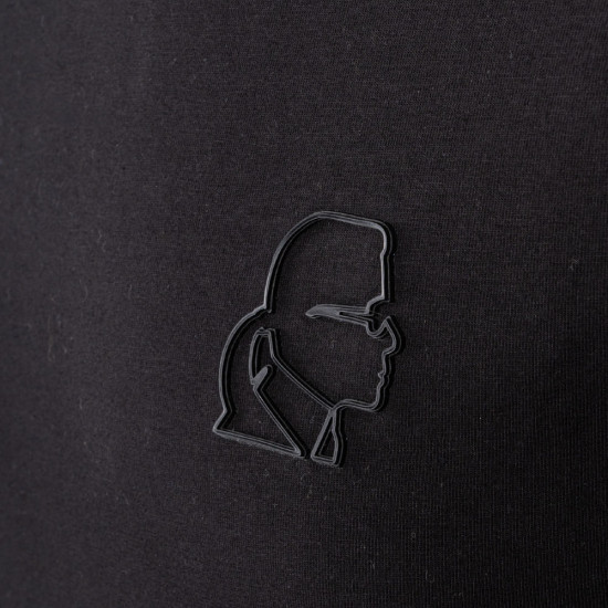 Karl Lagerfeld T-shirt Round Neck 755024 524221 Μαύρο