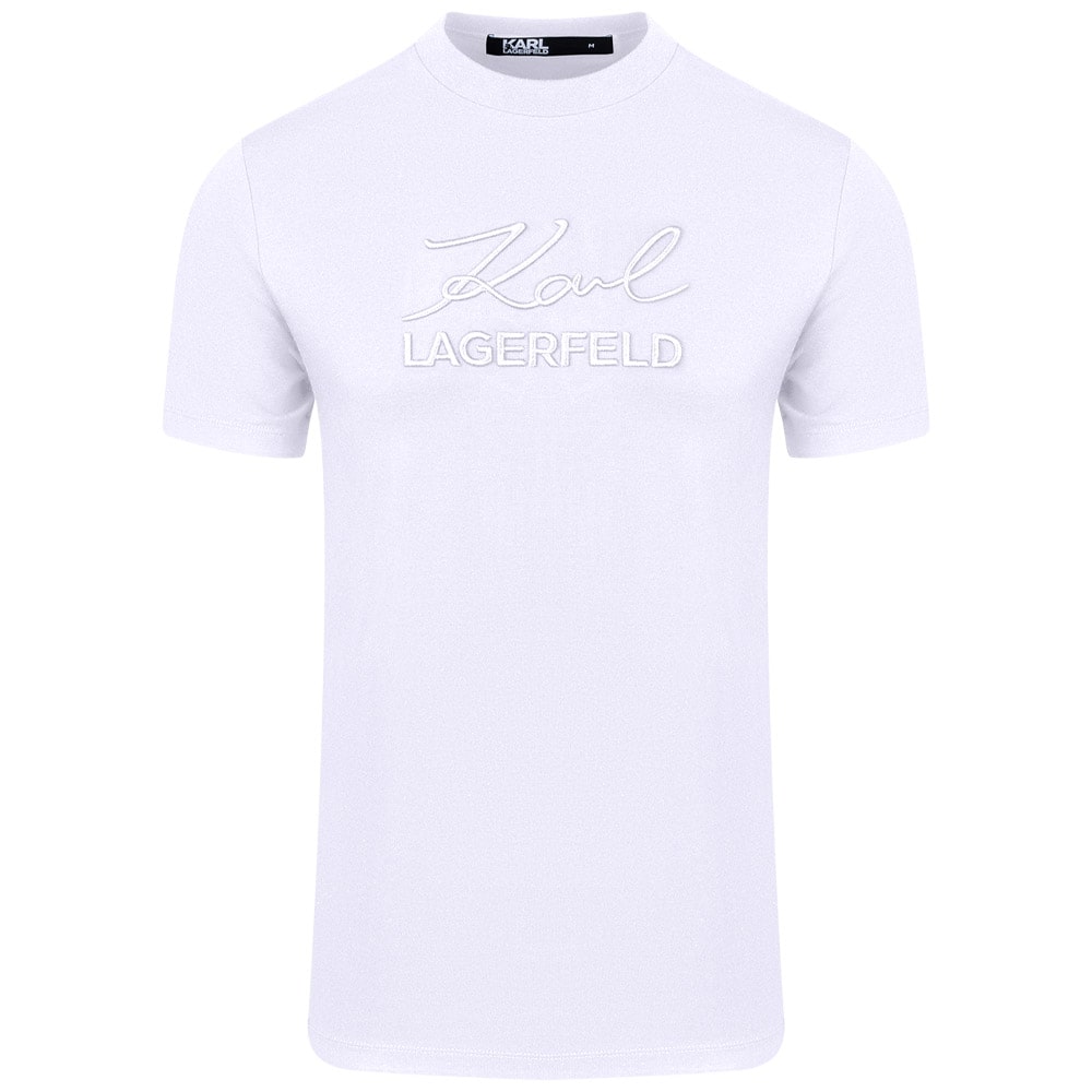 Karl Lagerfeld Λευκό T-shirt C Neck - 755030 542225