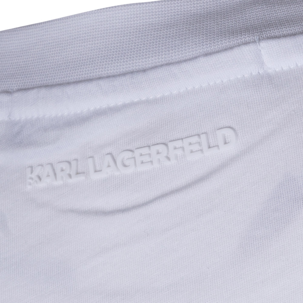 Karl Lagerfeld Λευκό T-shirt C Neck - 755301 542224