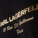 Karl Lagerfeld T-shirt O-Neck 100% Cotton 755035 532224 Μαύρο