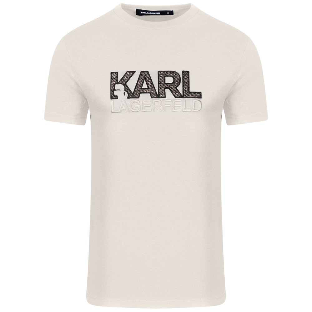 Karl Lagerfeld Εκρού T-shirt C Neck - 755038 554225